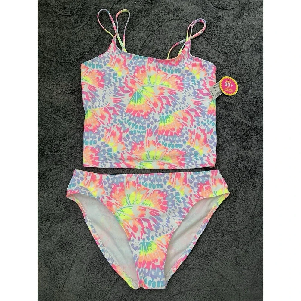 New Girls Tankini Swimsuit 2 Piece Multicolor Size XXL/16
